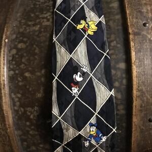 Vintage The Disney Store Handmade 100% Silk Tie.